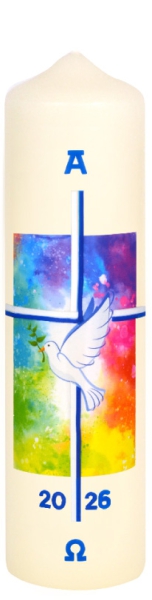 Ostertischkerze 270/70 mm, Dek. 3421